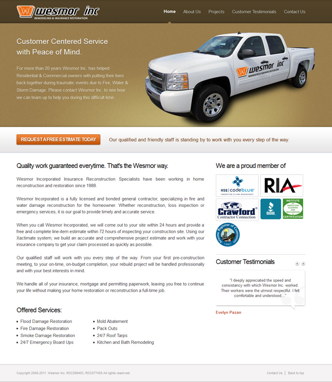 Wesmor, Inc. Remodeling and Insurance Restoration